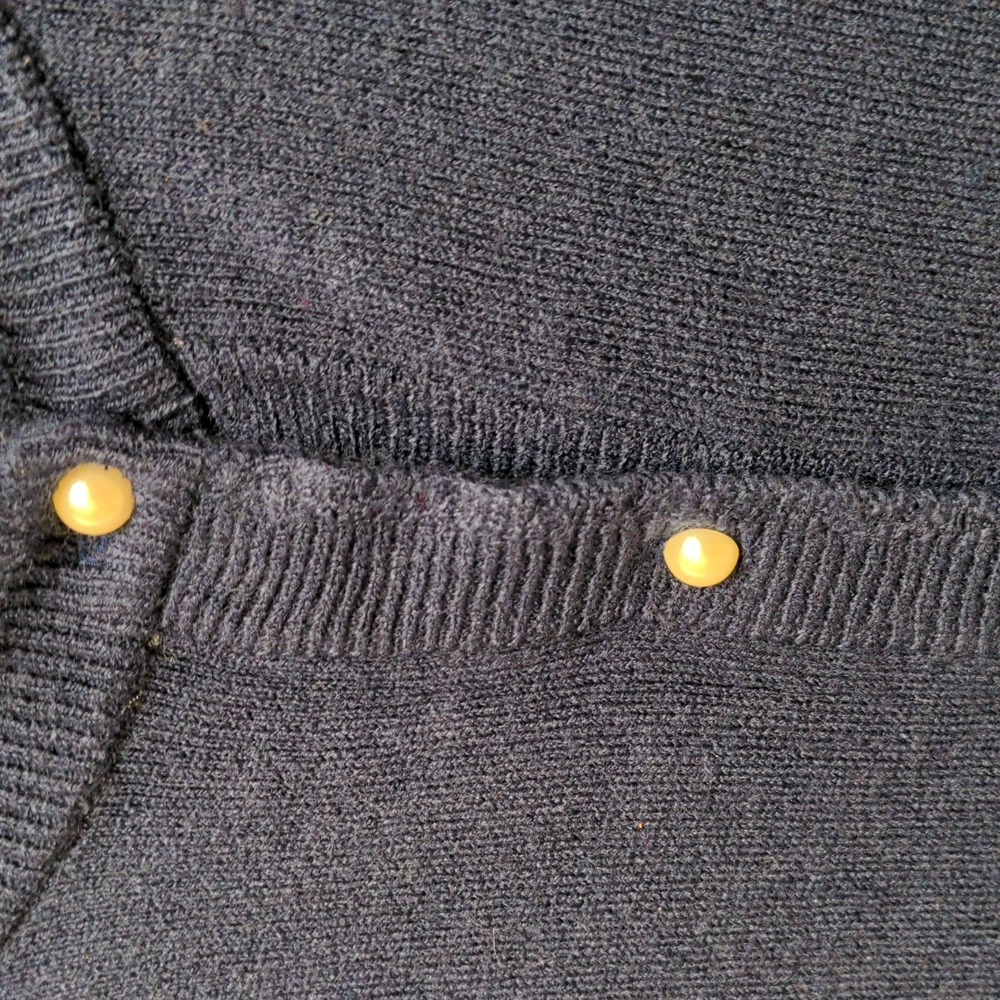 Carolyn Taylor dark blue cardigan sweater - Picture 3 of 8